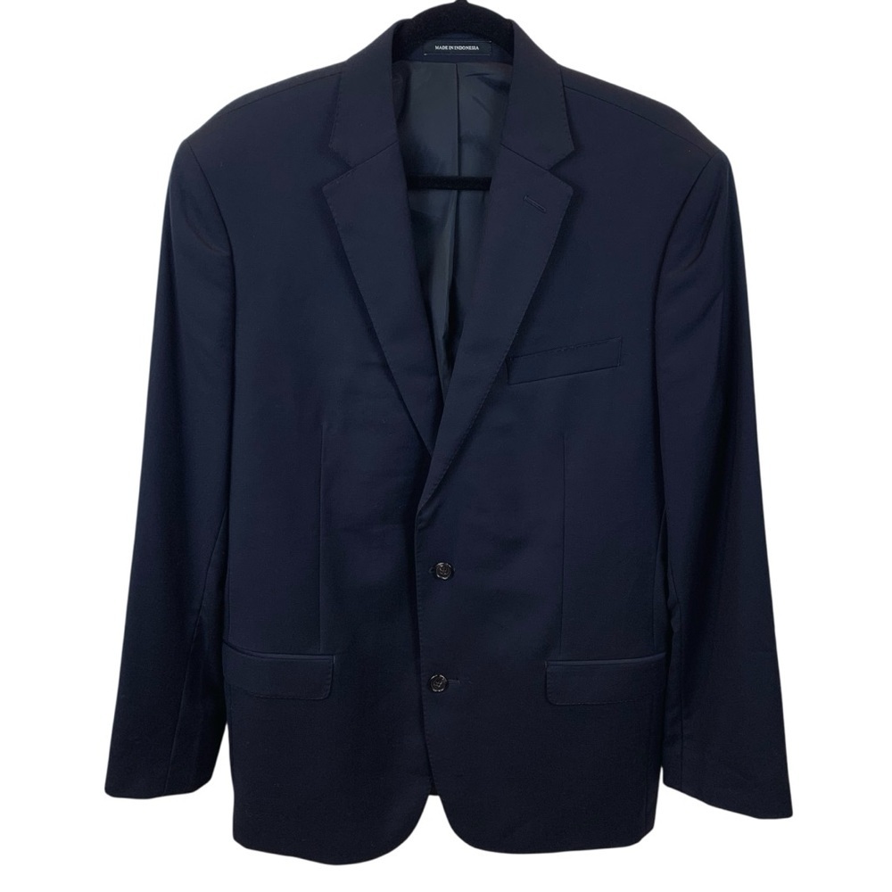 Ralph Lauren 43L Black Label Midnight Blue Slim Wool Blazer Jacket Men's 43 Long